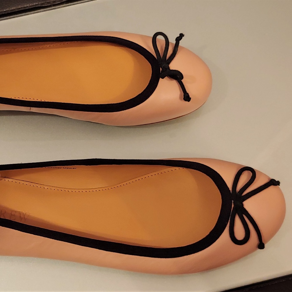 J.CREW Lily Ballet In Leather Flats